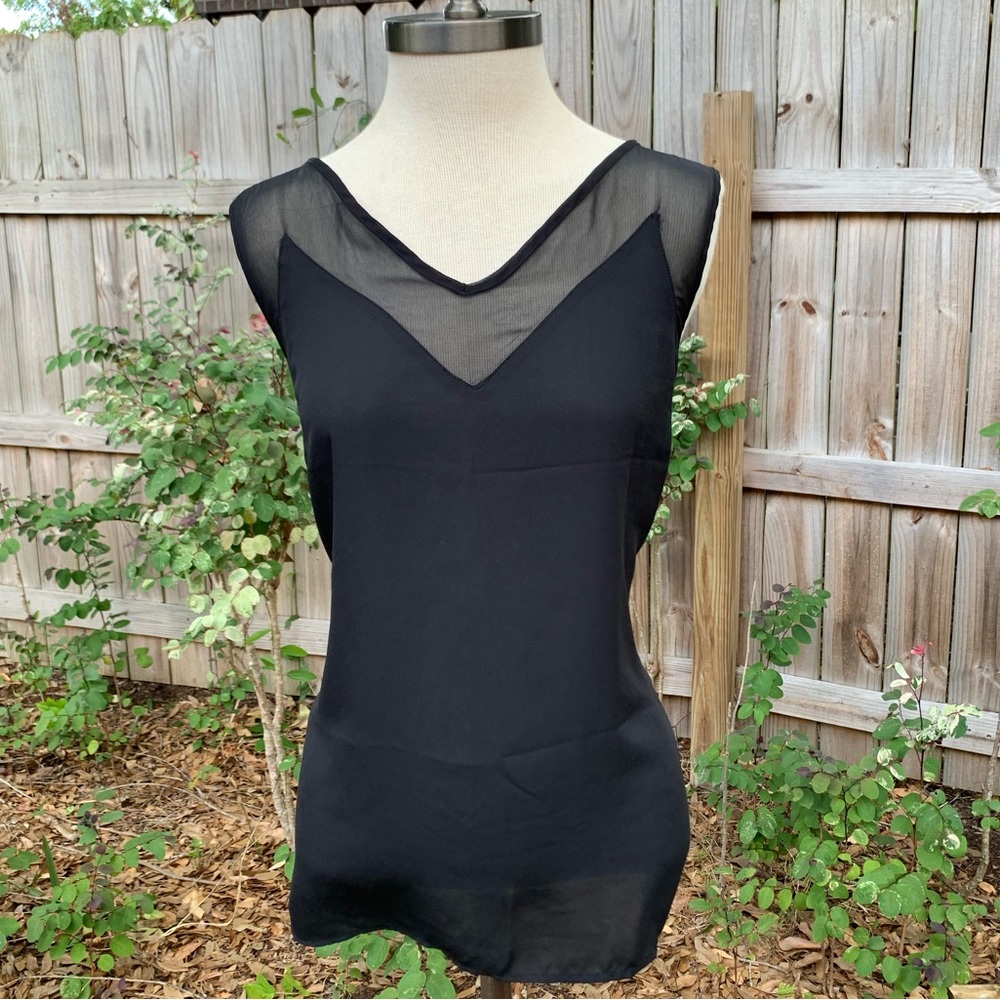 Black sheer tank cami
